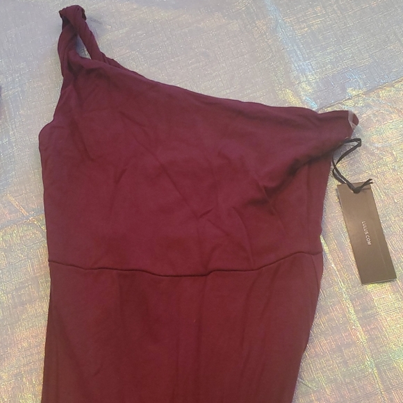 Nwt lulus stretch knit one shoulder dress small - Picture 2 of 4